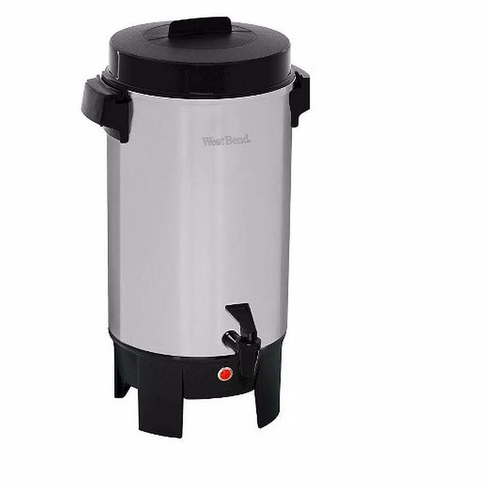 West Bend 30-Cup Polished Aluminum Coffee Urn with Automatic Temperature Control