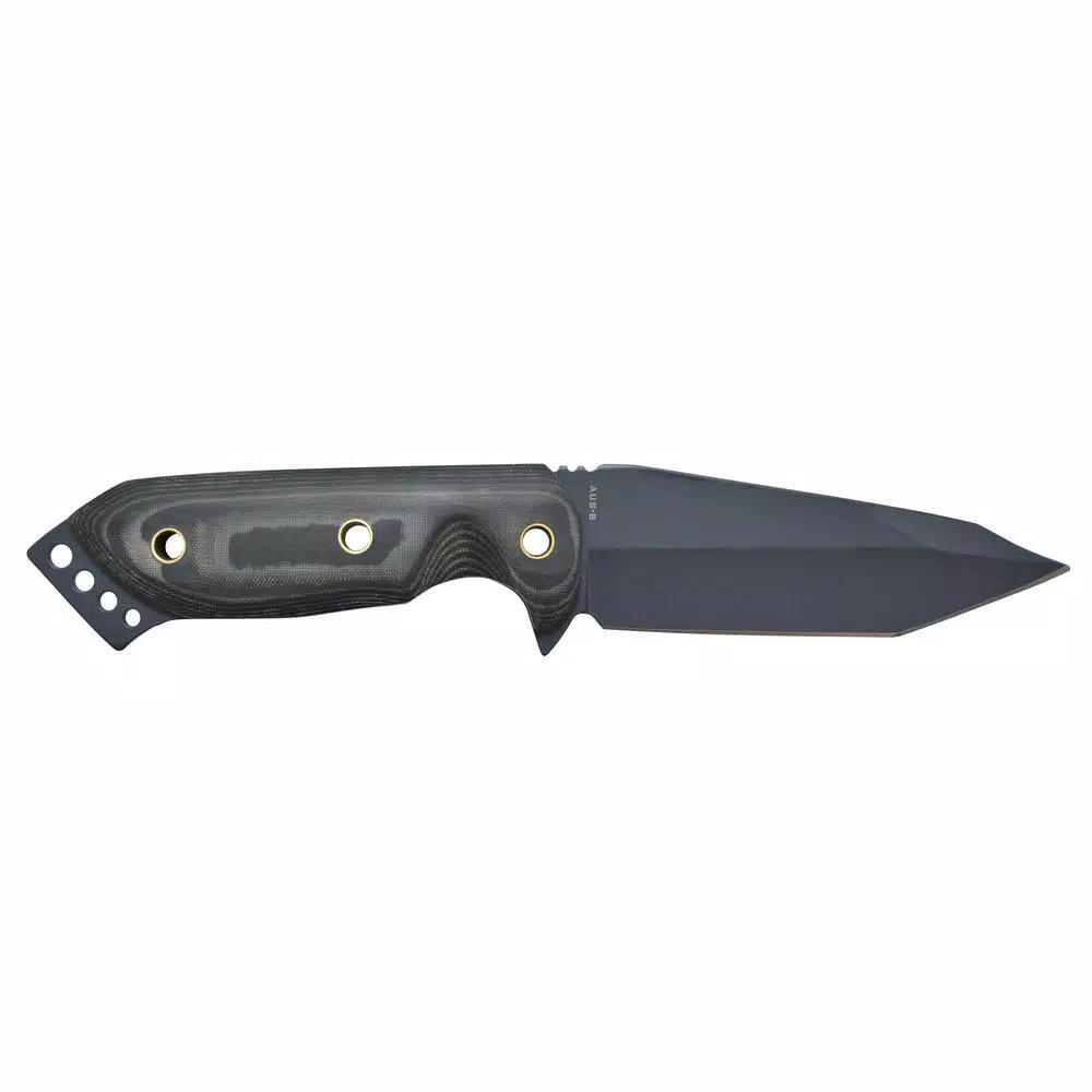 Camillus 7.75 in. Tanto Fixed Blade Knife with Carbonitride Titanium Coating and Micarta Handle