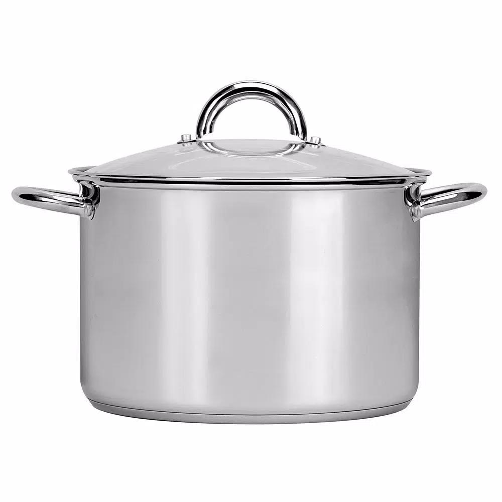Range Kleen Preferred 8 qt. Stainless Steel Stock Pot with Glass Lid