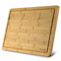 Heim Concept Premium Bamboo Cutting Board and Serving Tray with Drip Groove, 18 x 12 in thumbnail 6