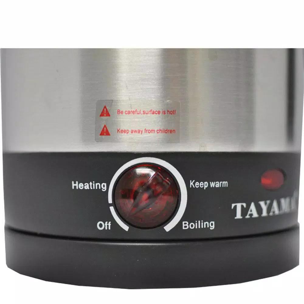 Tayama 1 Qt. Stainless Steel Slow Cooker with Temperature Control and Glass Lid