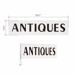 Pinnacle Rustic Antiques White Metal Wall Sign - 36.5 in. x 9.75 in. Farmhouse Tin Enamel Decor thumbnail 4