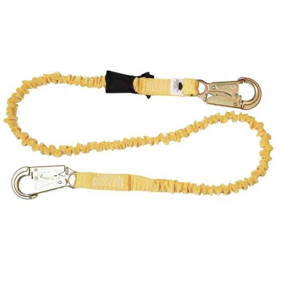 Werner SoftCoil 6 ft. Single Leg Lanyard with Energy Absorbing Inner Core and Double Locking Snap Hooks