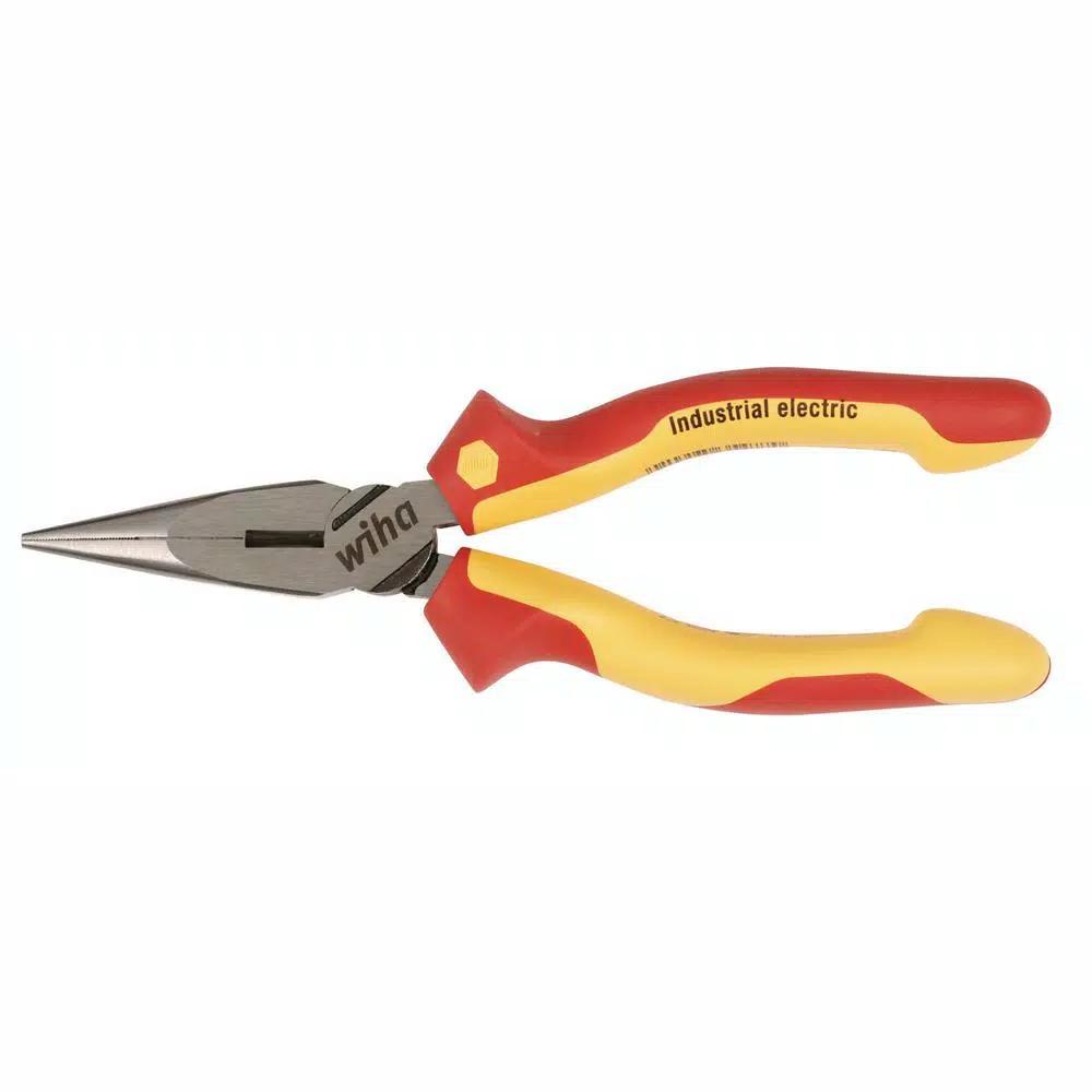 Wiha Insulated Industrial Long Nose Pliers, 1000V AC Rated