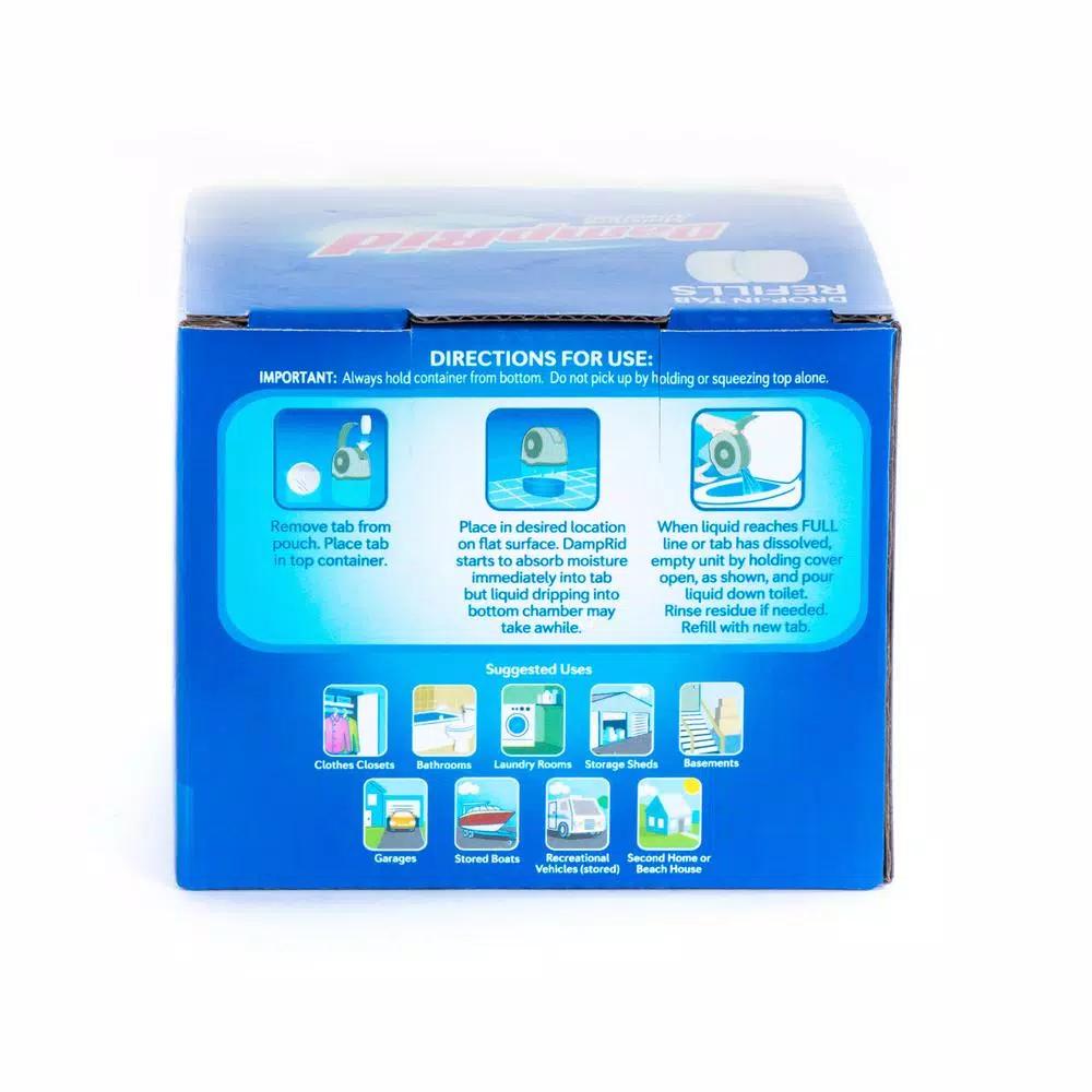DampRid Fresh Scent Drop-In Tab Moisture Absorber Refills, 15.8 oz. (2-Pack)
