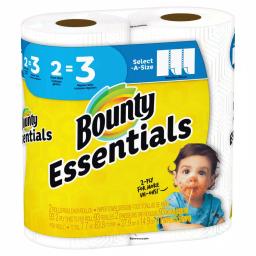 Bounty Select-A-Size White Paper Towel Rolls, 24 Rolls (12-Pack of 2 Giant Rolls) thumbnail 2