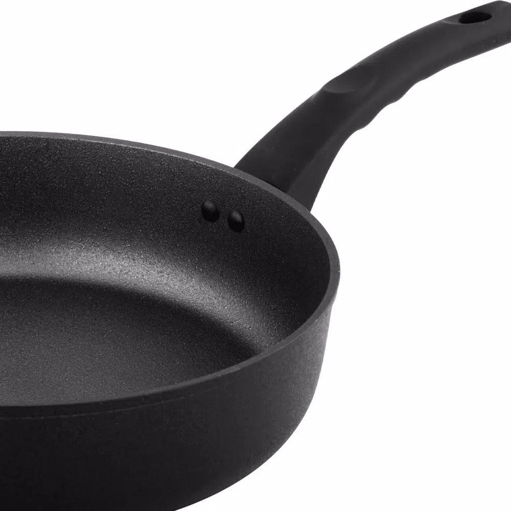 KOCH SYSTEME CS CS KOCHSYSTEME Munster 11 in. Aluminum Nonstick Frying Pan with Glass Lid, Black