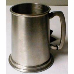 Heim Concept Sheffield Pewter 19 oz. Brushed Finish Tankard with Metal Bottom thumbnail 1