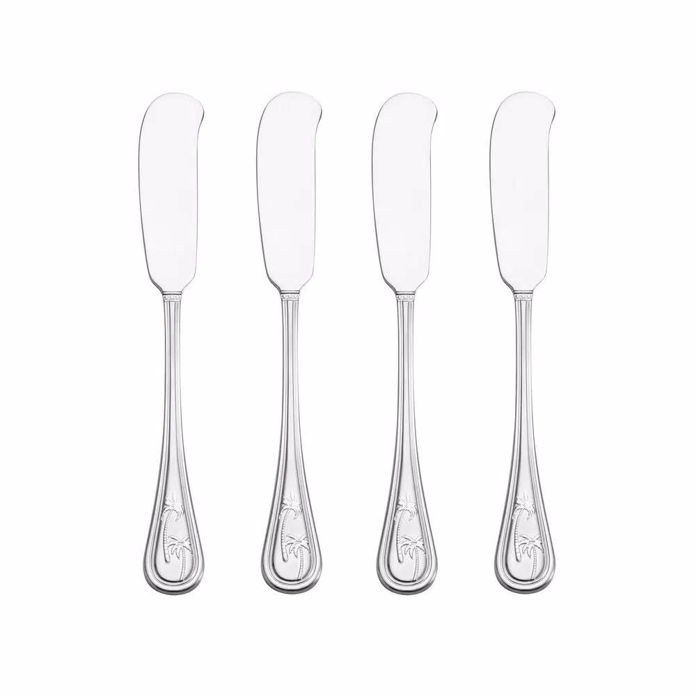 Towle Living Towle Palm Breeze 18/0 Stainless Steel Butter Spreaders, Set of 4