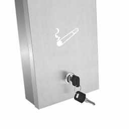 Alpine Industries Stainless Steel Wall-Mounted Cigarette Disposal Station Outdoor Ashtray thumbnail 2