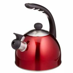 Creative Home Rhapsody 8.4-Cup Cranberry Stainless Steel Stovetop Tea Kettle with Whistle thumbnail 1