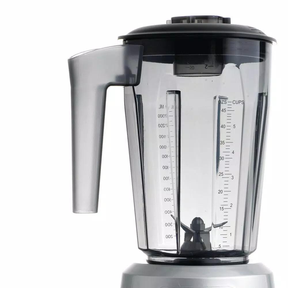 Omega 1 HP 2-Speed Silver Blender with 48 oz. Tritan Container