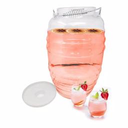 LavoHome 5 Gallon Vitrolero Aguas Frescas Beverage Dispenser with Lid, Clear Plastic thumbnail 2