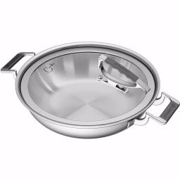 CookCraft by Candace 3 Qt. Tri-Ply Stainless Steel Casserole Pan with Patented Latch Glass Lid thumbnail 1