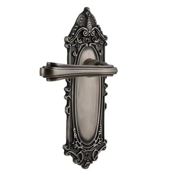 Nostalgic Warehouse Victorian Plate Fleur Dummy Lever, Antique Pewter