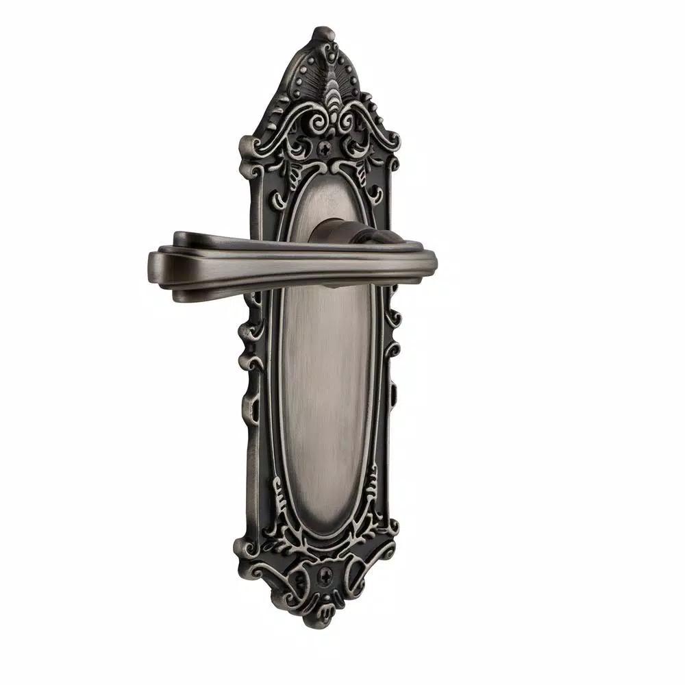 Nostalgic Warehouse Victorian Plate Fleur Dummy Lever, Antique Pewter