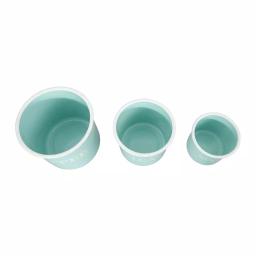 3R Studios 3-Piece Green Metal Kitchen Canister Set with Lids - Coffee, Tea, and Sugar Typography thumbnail 3