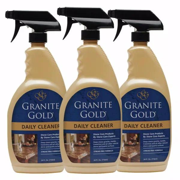 Granite Gold Natural Stone Daily Cleaner, Streak-Free Formula, 24 oz (3-Pack)