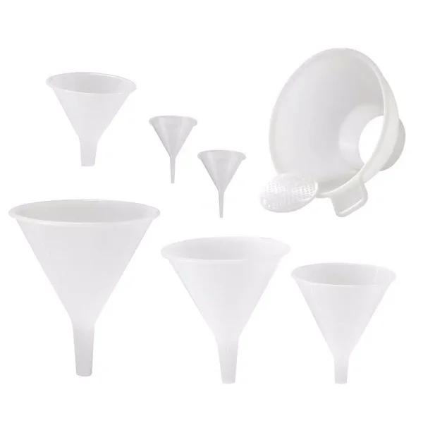 Hutzler 7-Piece Multi-Purpose Plastic Funnel Set with Canning Funnel and Mini Funnels