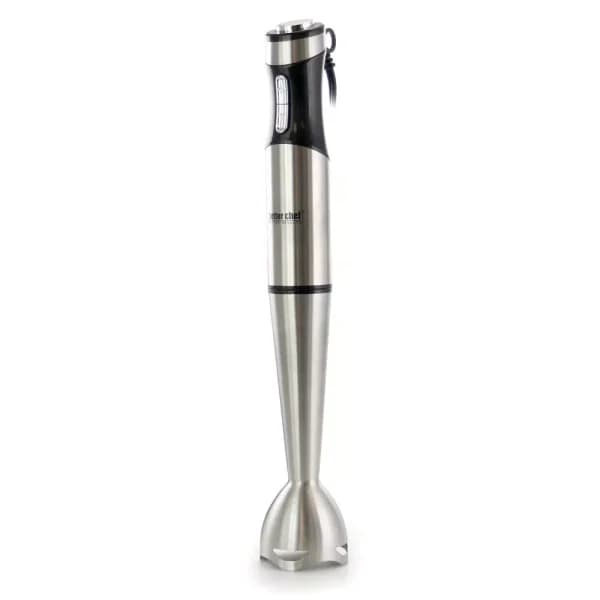 Better Chef 260W Variable Speed Immersion Blender with Turbo Boost, Silver