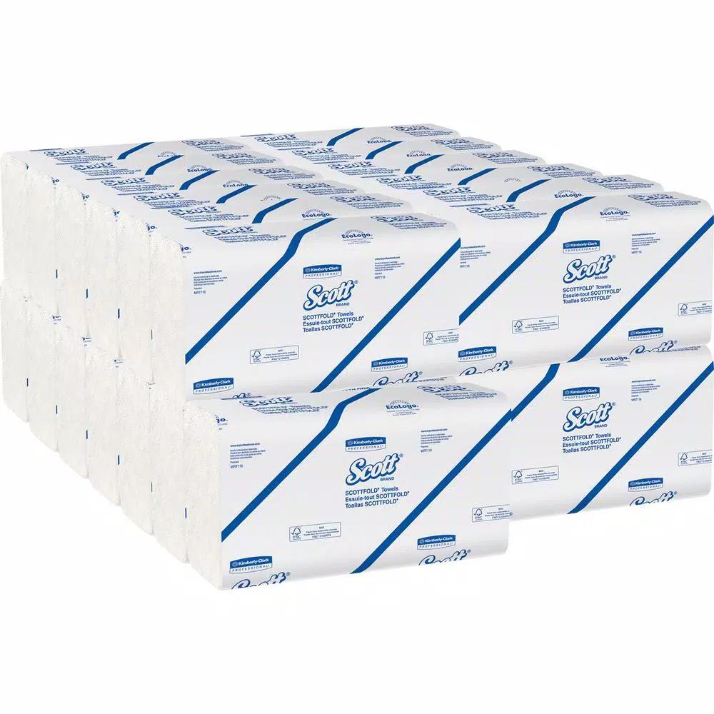Scott C-Fold Paper Towels, 9.4 in. x 12.4 in., 175 Sheets per Pack, White