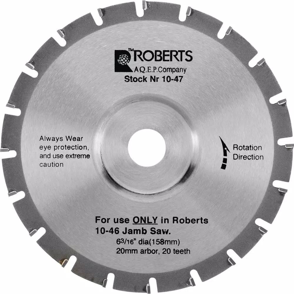 ROBERTS 6-3/16 in. 20-Tooth Carbide Tip Jamb Saw Replacement Blade