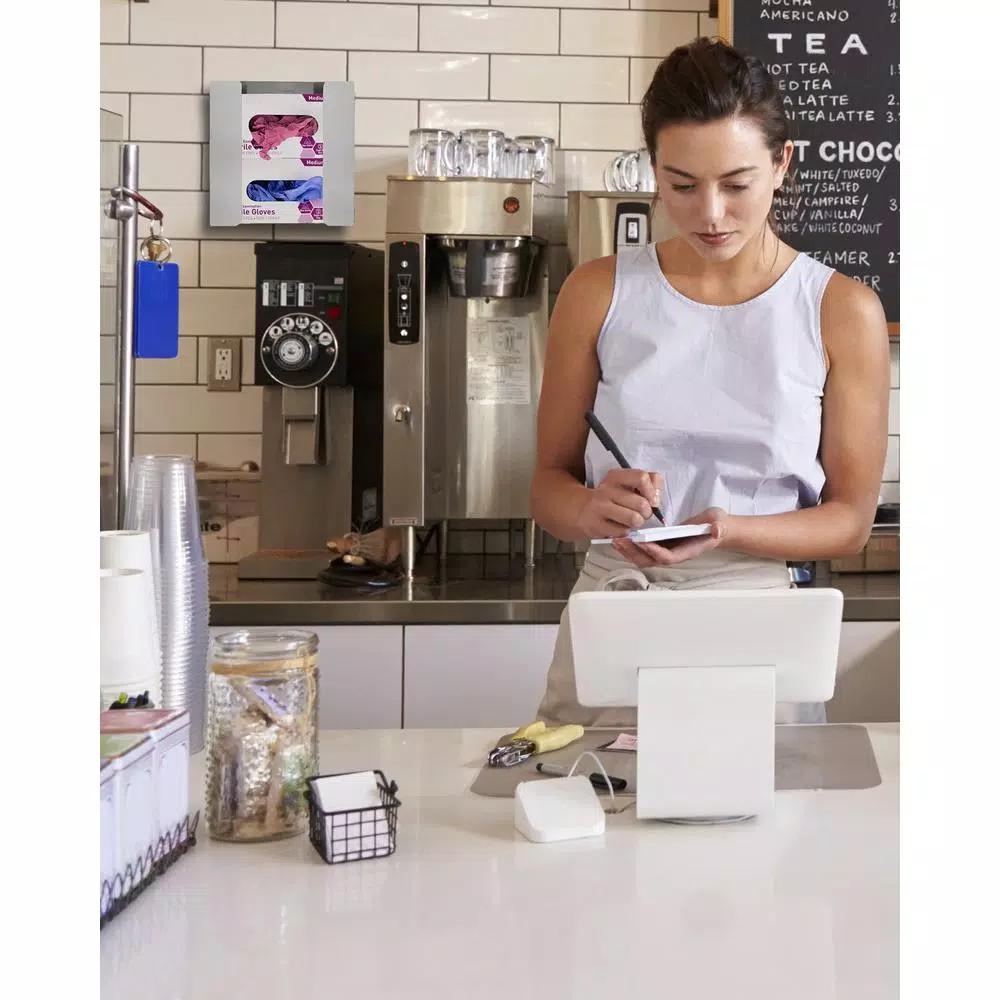 Alpine Industries Double Capacity Stainless Steel Glove Box Dispenser