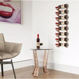 DI PRIMA USA Eagle Edition 8-Bottle Wall Mounted Wine Rack, Solid Steel, Made in Italy thumbnail 2
