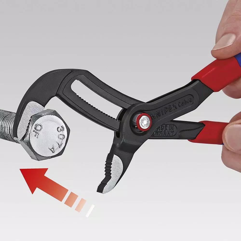 Knipex Cobra Series 10 in. QuickSet Water Pump Pliers with Multi-Component Comfort Grip