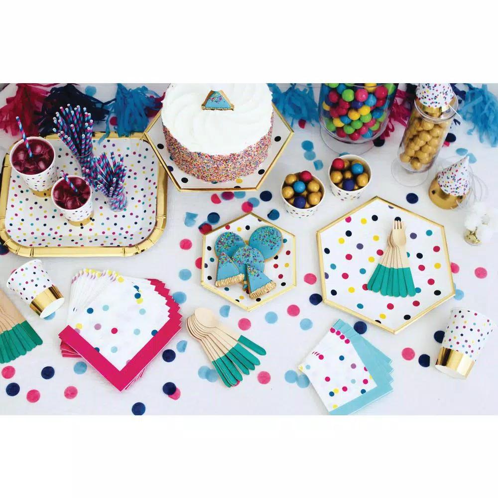 Sugar Plum Party SugarPlum Confetti Paper Guest Towels, Assorted Colors, 32 Count