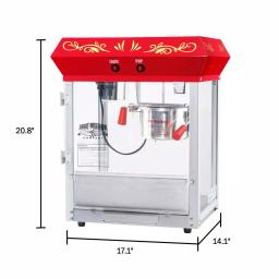 Great Northern Popcorn 6 oz. Red Countertop Popcorn Popper Machine with Warming Deck thumbnail 2