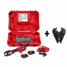 Milwaukee M18 FORCE LOGIC 600 MCM Cordless Crimper Kit with 750 MCM Cu/Al Cutting Jaw thumbnail 1