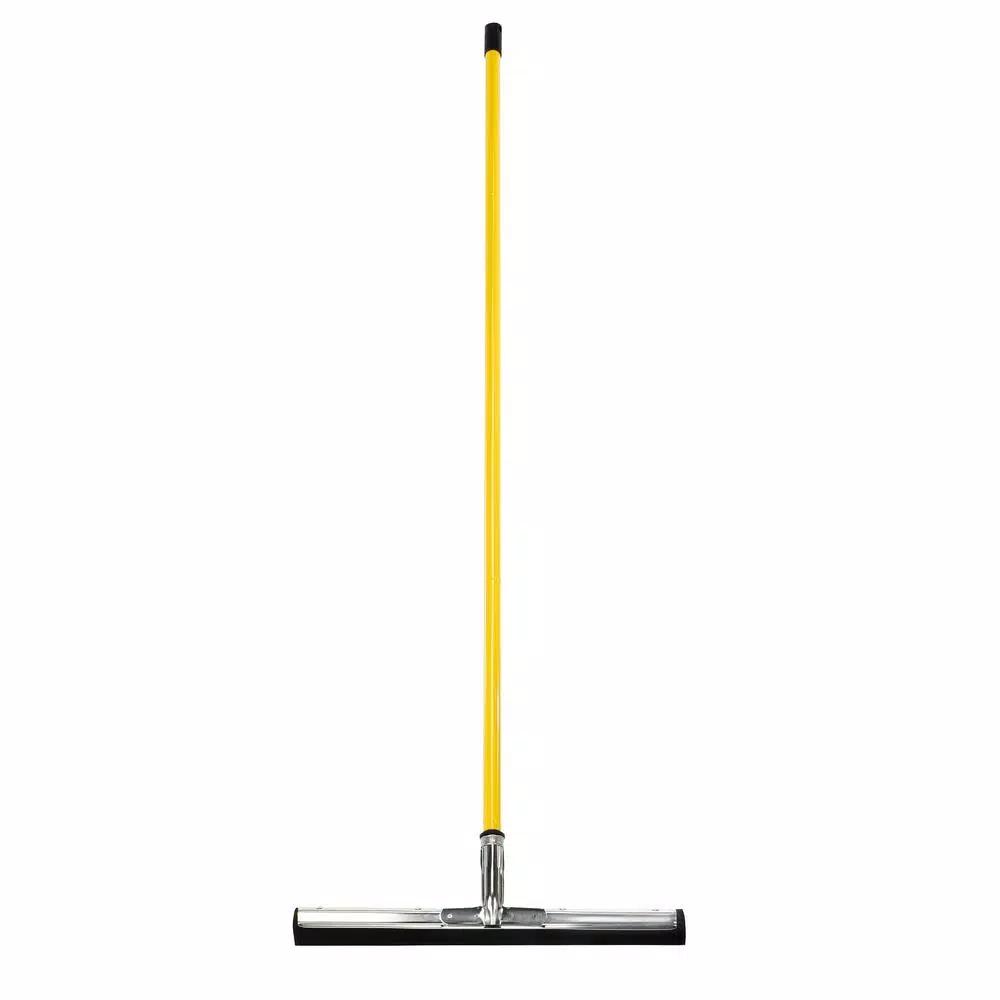 Alpine Industries 18 in. Dual Moss Rubber Professional Locking Floor Squeegee with 50 in. Steel Handle