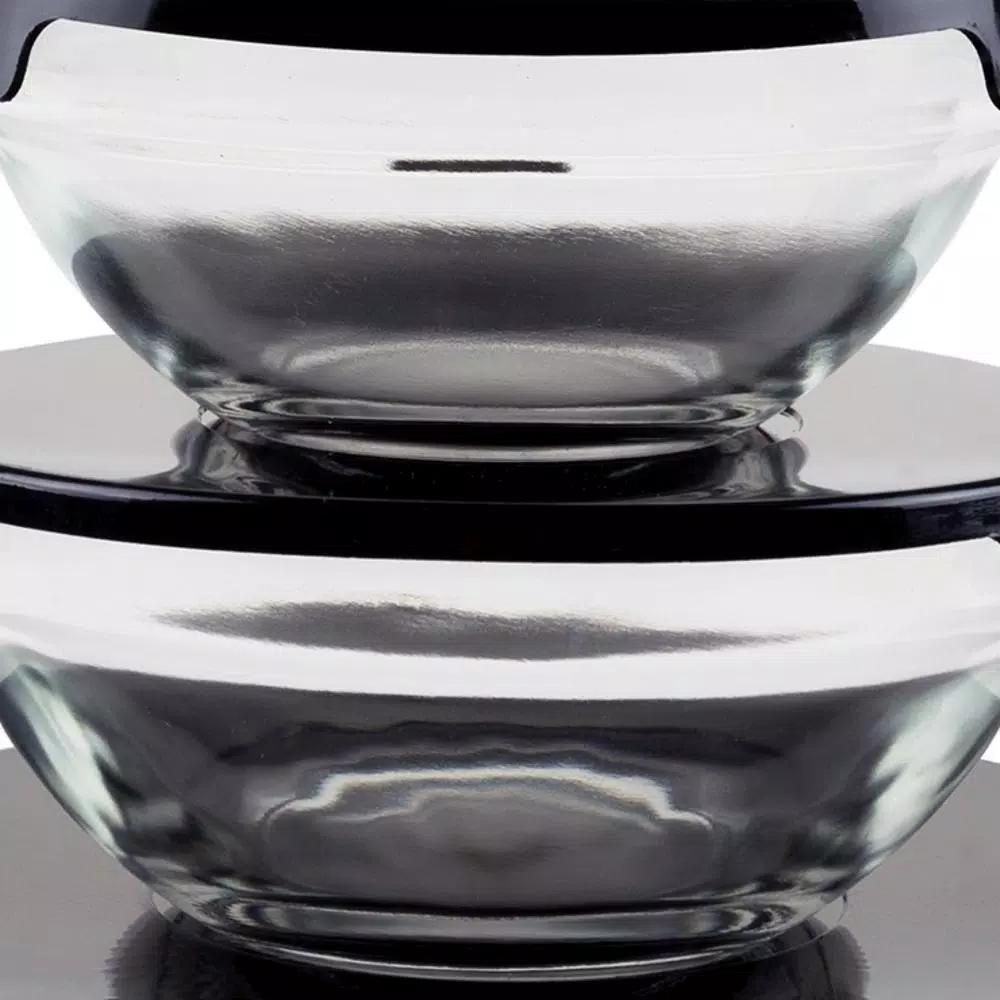 Chef Buddy 10-Piece Glass Bowl Set with Airtight Black Lids