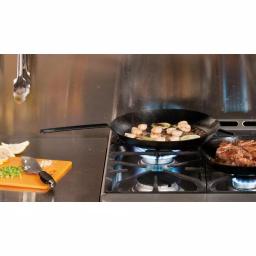 Lodge 12 in. Carbon Steel Skillet, Seasoned Black Heavy Duty Pan thumbnail 2
