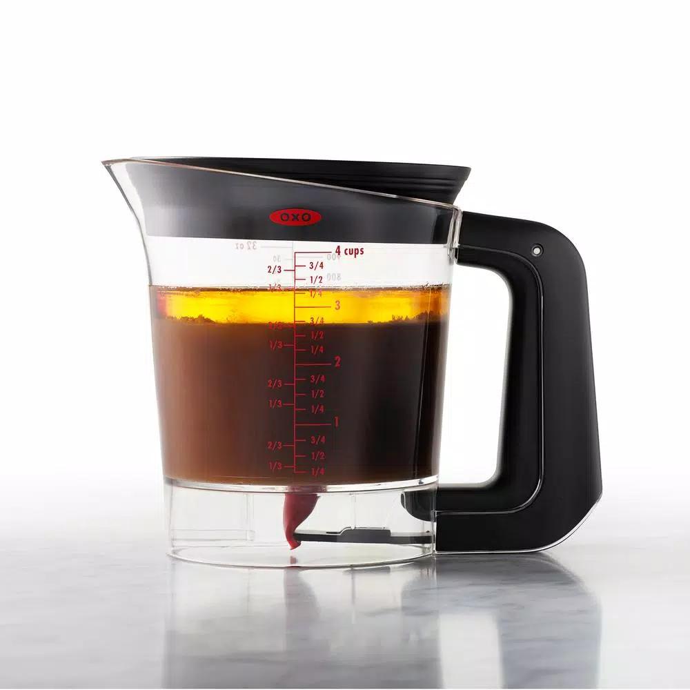 OXO Good Grips 4-Cup Fat Separator with Strainer and Non-Slip Handle
