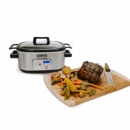 DeLonghi Livenza 6 Qt. Programmable Slow Cooker with Stovetop-Safe Pot, Stainless Steel thumbnail 4