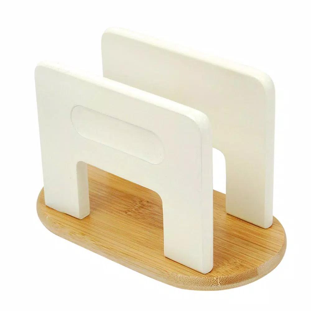 Creative Home Natural Bamboo Napkin Holder - Off White Tabletop Tissue Dispenser