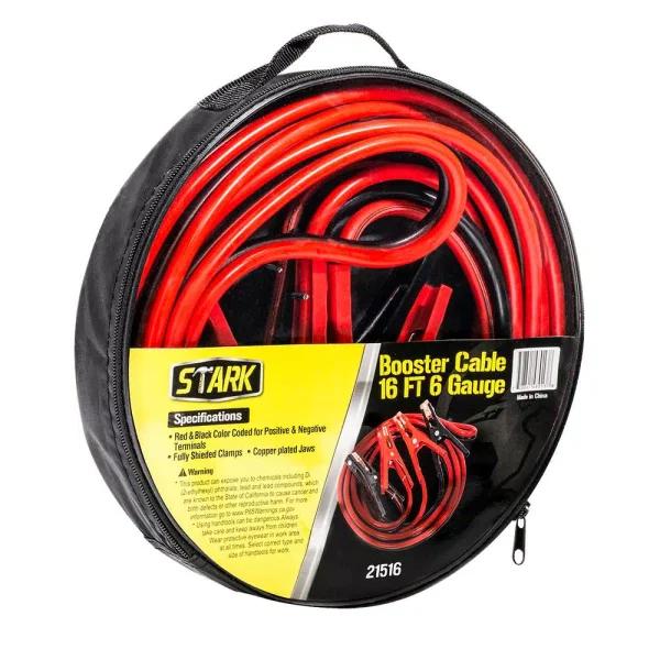 Stark 16 ft. 6-Gauge Heavy-Duty Battery Booster Jumper Cables, 600 Amp