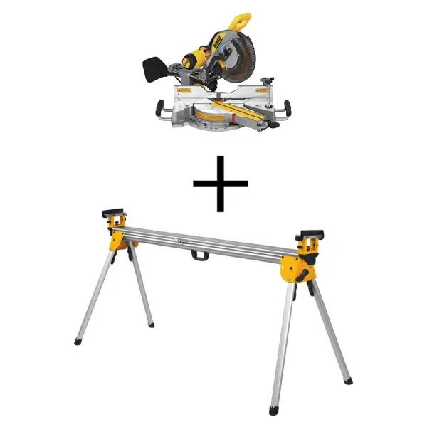 DEWALT 12 in. 15 Amp Sliding Compound Miter Saw with Heavy-Duty Stand Kit