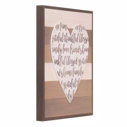 Pinnacle Patton Wall Decor 18x18 Thankful Grateful Blessed Cut-Out Heart Wood Sign thumbnail 3