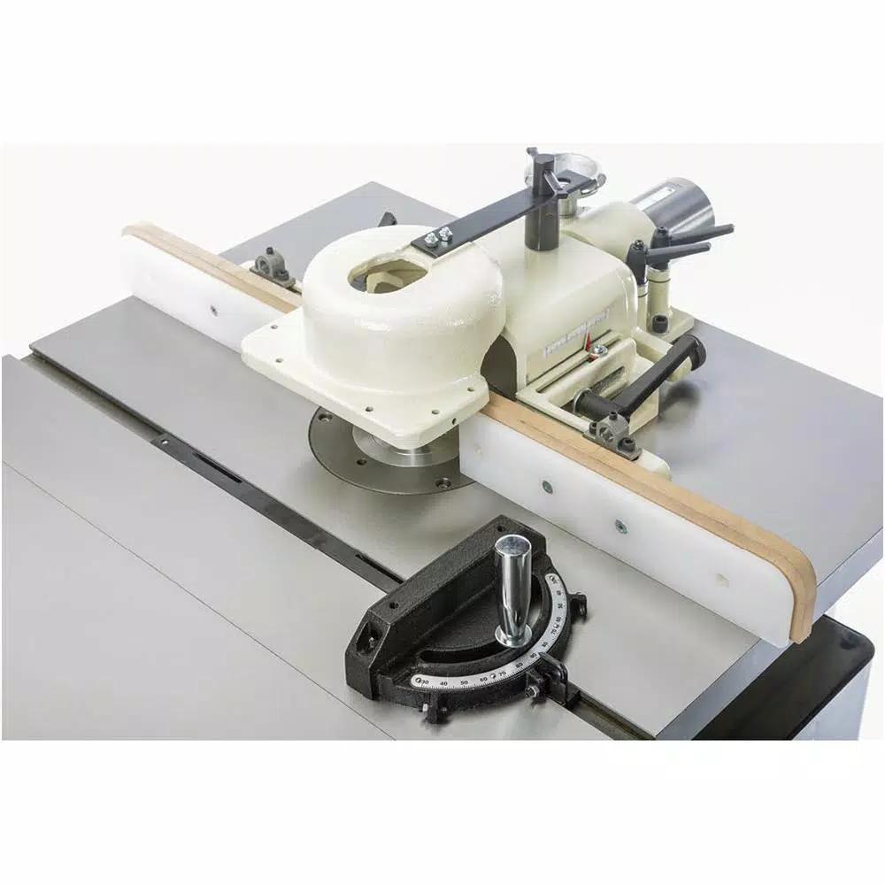 Shop Fox 3 HP Industrial Shaper with 3 Spindle Sizes and Reversible Speeds