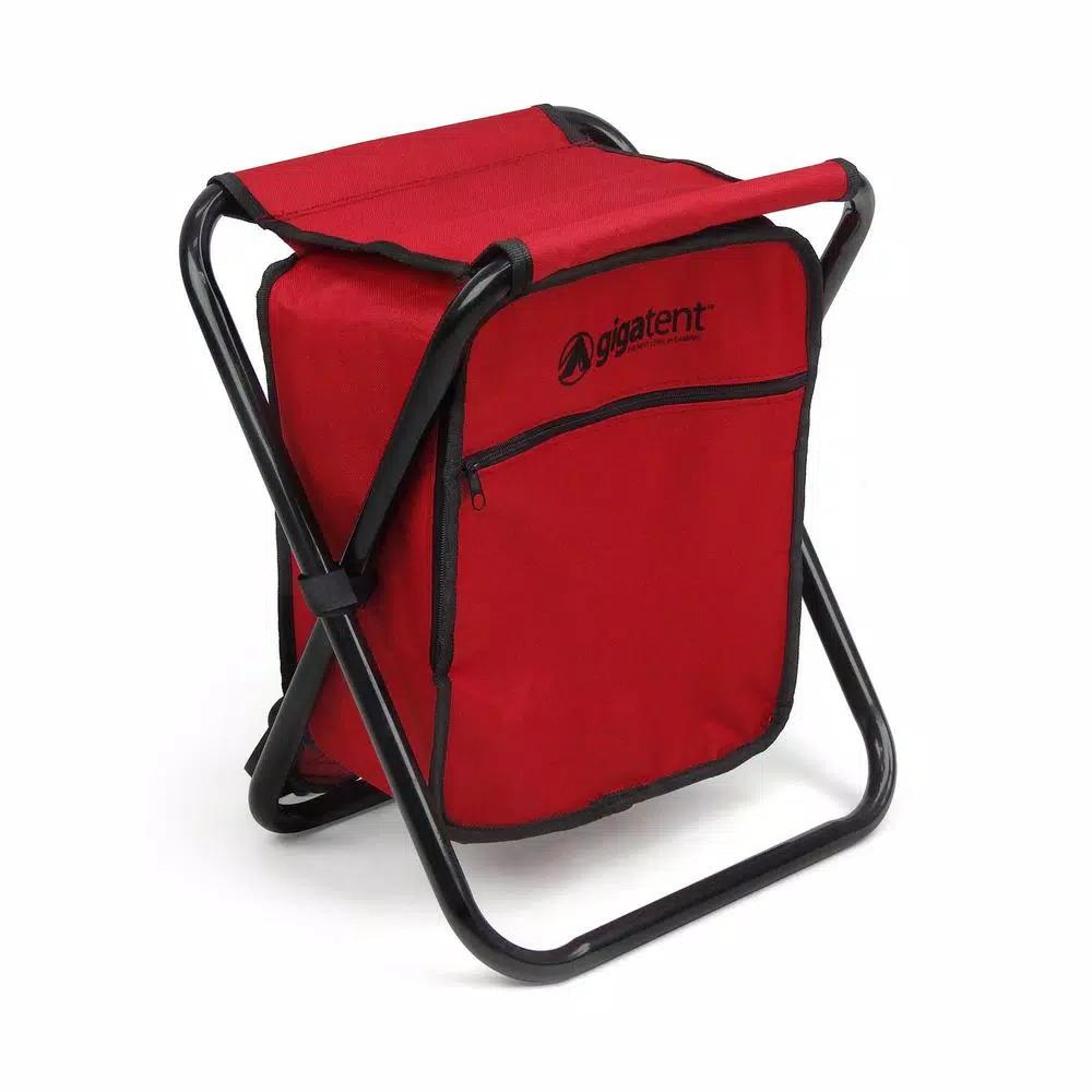 GigaTent 20-Can Collapsible Cooler Backpack with Folding Stool and Insulated Ice Bag