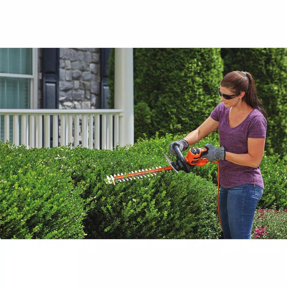 Black+Decker 20 in. 3.8 Amp Corded Electric Hedge Trimmer with Sawblade Feature