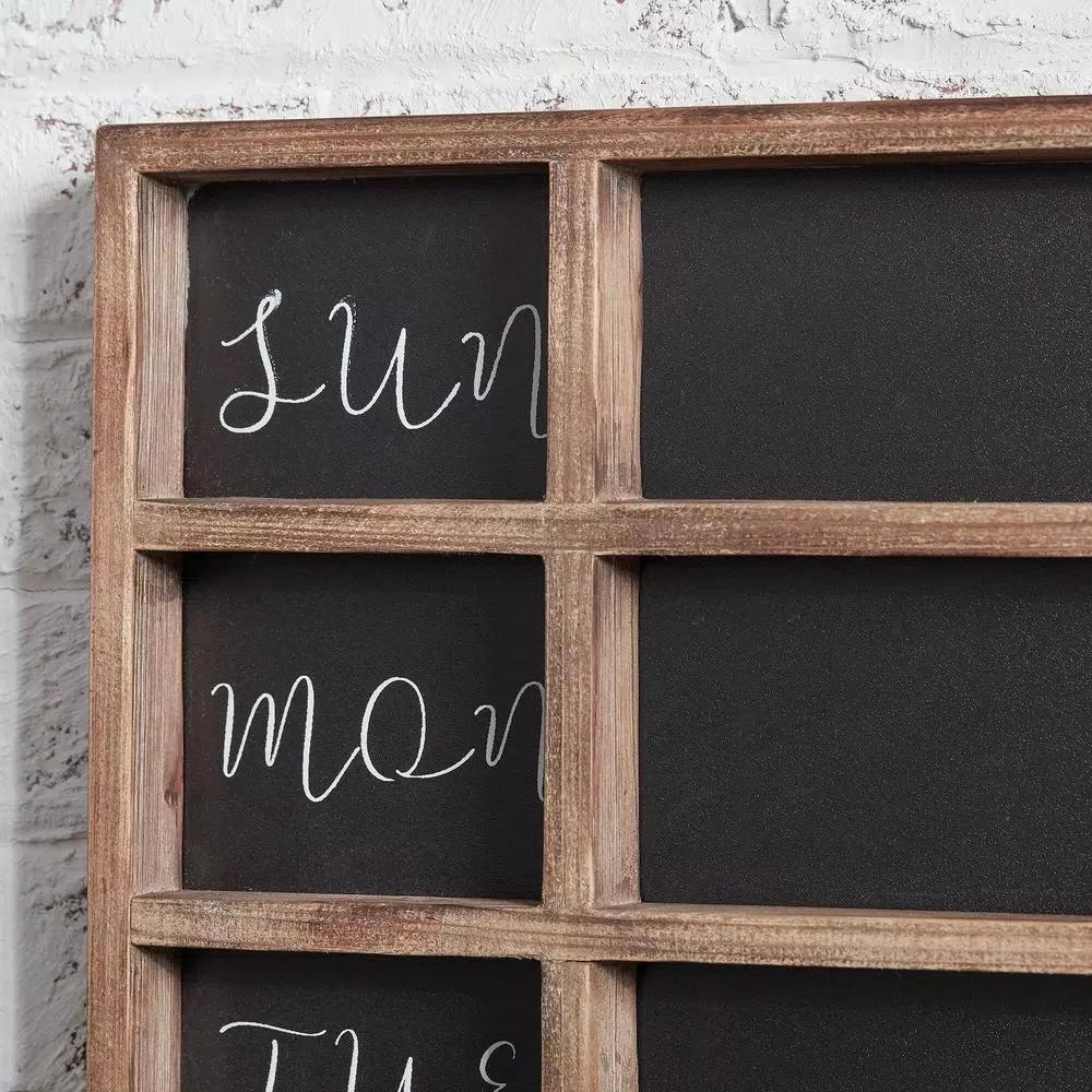 StyleWell 25.2 in. Wood 7-Day Weekly Planner Chalkboard with Grid