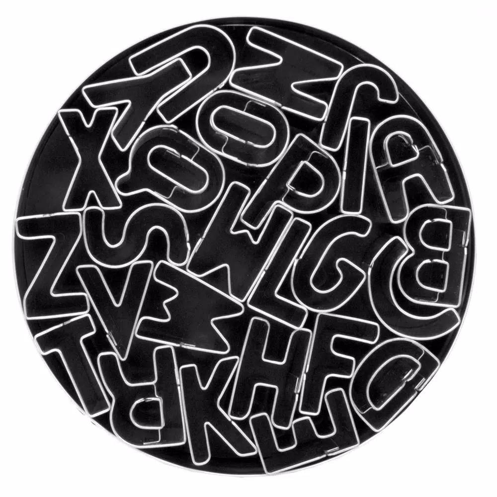Fox Run 26-Piece Alphabet Cookie Cutter Set - Stainless Steel Letter Cutters