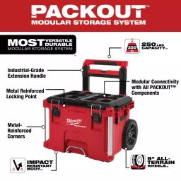Milwaukee M18 PACKOUT Radio/Speaker with Charger, 22 in. Rolling Tool Box & 16 Qt. Cooler Kit thumbnail 3