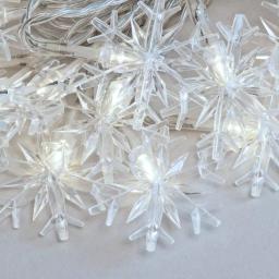 LUMABASE Battery Operated LED Snowflake String Lights, Cool White, Set of 2 thumbnail 4
