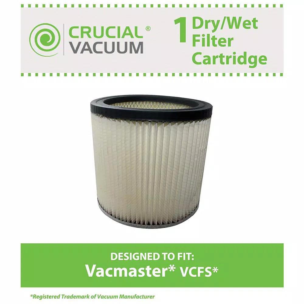 Think Crucial Replacement Filter Cartridge Compatible with Vacmaster Wet/Dry Vacuums, Fits Part VCFS