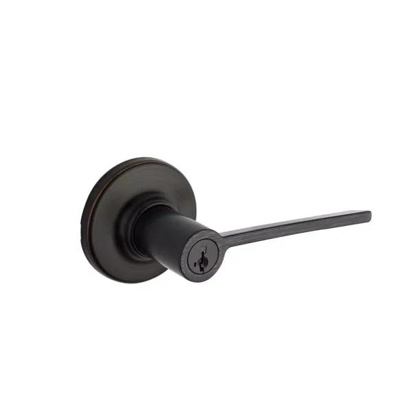 Kwikset Ladera Venetian Bronze Exterior Entry Door Lever with SmartKey Security
